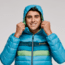 Cotopaxi Fuego Down Hooded Jacket - Mens, Poolside Stripes, Medium, FDJ-S23-PLSTR-M-M