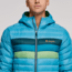 Cotopaxi Fuego Down Hooded Jacket - Mens, Poolside Stripes, Medium, FDJ-S23-PLSTR-M-M