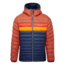 Cotopaxi Fuego Down Hooded Jacket - Mens, Spice/Maritime, Extra Small, FDJ-S22-SPMTM-M-XS