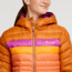 Cotopaxi Fuego Down Hooded Jacket - Womens, Mezcal/Nectar, Extra Small, FDJ-S23-MZNTR-W-XS