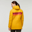 Cotopaxi Fuego Down Hooded Pullover - Womens, Amber Stripes, Extra Large, FDP-F22-AMBS-W-XL