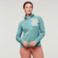 Cotopaxi Otero Fleece Half-Zip Pullover - Womens, Bluegrass/Saltwater, Large, OTRHZ-F22-BLGSW-W-L