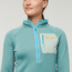 Cotopaxi Otero Fleece Half-Zip Pullover - Womens, Bluegrass/Saltwater, Large, OTRHZ-F22-BLGSW-W-L