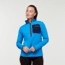 Cotopaxi Otero Fleece Half-Zip Pullover - Womens, Saltwater/Chestnut, Extra Small, OTRHZ-F22-SLTWR-W-XS