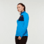 Cotopaxi Otero Fleece Half-Zip Pullover - Womens, Saltwater/Chestnut, Extra Small, OTRHZ-F22-SLTWR-W-XS