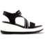 Cougar Hibiscus Leather Wedge Womans Sandals, Black, 10, Hibiscus-Black-10