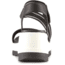 Cougar Hibiscus Leather Wedge Womans Sandals, Black, 11, Hibiscus-Black-11