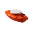 CreekKooler Pup 15 Quart Floating Towable Cooler, Orange 1113761