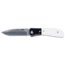 CRKT M4-02M Linerlock Assisted Opening Folding Knife, 3.25in, 8Cr13MoV, Drop Point, White Resin Infused Fiber Handle, M4-02M