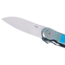 CRKT Monument Folding Knife, 3.07in, M390, Drop Point Blade, Blue G10 Handle, 4000