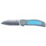 CRKT Monument Folding Knife, 3.07in, 8Cr13MoV Stainless Steel Blade, Drop Point Blade, Blue G10 Handle, 4000