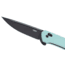 CRKT Q Compact Folding Knife, 3.05in, 14C28N, Drop Point Blade, Aqua G10 Handle, 7075B