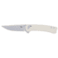 CRKT Q Compact Folding Knife, 3.05in, D2 Tool Steel Blade, Drop Point Blade, Sand G10 Handle, 7075S