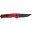 CRKT Sero Folding Knife, 3.02in, D2 Tool Steel Blade, Drop Point Blade, Black/Red G10 Handle, 7170R