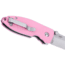 CRKT Squid Button Lock Folding Knife, 2.27in, 14C28N, Drop Point Blade, Rose Quartz G10 Handle, 2474P