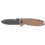 CRKT Squid XM Assisted Opening Folding Knife, 2.95in, 8Cr13MoV, Drop Point, Brown G10 Handle, 2495B