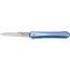CRKT Stickler Linerlock Assisted Opening Folding Knife, 3.38in, 12C27, Spear Point, Blue/Silver Aluminum, 6710