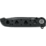 CRKT M16-03DB Folding Knife by Kit Carson, 3.5in, D2 Steel, Stonewash Plain Blade, Black Matte Aluminum Handle, M1603DB