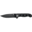 CRKT M16-03DB Folding Knife by Kit Carson, 3.5in, D2 Steel, Stonewash Plain Blade, Black Matte Aluminum Handle, M1603DB
