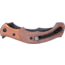 CRKT Ritual Compact Assisted Opening Folding Knife, 3.33in 12C27, Persian Blade, Micarta Handle w/ Stainless Steel Bolster, Brown, 7465