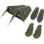 Crua Outdoors Twin Hybrid Set for Camping Ground Tent Or Hammock, Green, TCHS-03