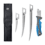 Cuda Interchangeable Knife Set, 4in/ 7in/ Fillet Blades, Handle and Sheath, Blue/Grey, 23070
