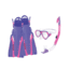 Body Glove Aruba Womens Mask/Snorkel/Fin Snorkeling Set - Pink/Purple 4FBD9332, M, Pink/Purple, 17043SET-PNKPUR-M