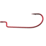 Daiichi Offset Worm Hook, Light Wire, Bleeding Bait Red, Size 2/0, 7 per Pack, D30Z-2/0