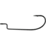 Daiichi Offset Worm Hook, Needle Point, Light Wire Ringed Eye, Black Nickel, Size 3/0, 6 per Pack, D37Z-3/0