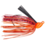 Daiwa Evergreen Grass Ripper Swim Jig, 1/4, 4 Hook, Fire Craw, GR-14-14