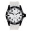 Dakota Watches Aluminum Diver, White/Black Dial, Aluminum Case, White Strap, NO 4791-7