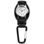 Dakota Watches Leather Hanger, White Dial, Black Leather, Black Carabineer 3552-6