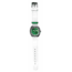 Dakota Watches Midsize Calendar, Green Dial, White Leather Band 3077-4