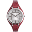 Dakota Watches Midsize Colorful Leather, Silver Dial, Red Leather Band 3030-0