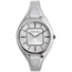 Dakota Watches Midsize Colorful Leather, Silver Dial, White Leather Band 3026-4