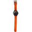 Dakota Watches Plastic Sport, Black Dial, Orange Nylon Strap 4055-6