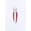 Dardevle Dardevlet Klicker Spoon, 3 5/8in, 1oz, Red/White Stripe, Nickel Back, 2616
