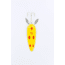 Dardevle Dardevlet Klicker Spoon, 3 5/8in, 1oz, Yellow/Red Diamonds, Brass Back, 2617
