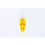 Dardevle Dardevlet Spoon, 3 5/8in, 1oz, Yellow/Red Diamonds, Brass Back, 17