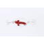 Dardevle Red Eye Spinning Wiggler Spoon, 2in, 1/4 oz, Red/white Stripe, Nickel Back, 8841