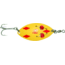 Dardevle Red Eye Spinning Wiggler Spoon, 2in, 1/4oz, Yellow/Red Diamonds, Brass Back, 8417