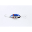 Dardevle Red Eye Wiggler Spoon 3in, 1oz, Half Nickel/Half Blue Nickel Back, 8825