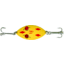 Dardevle Red Eye Wiggler Spoon 3in, 1oz, Yellow/Red Diamonds Brass Back, 8817