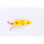 Dardevle Weedless Dardevlet Spoon, 3 5/8in, 1oz, Yellow/Red Diamonds, Brass Back, 517