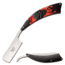 Dark Side Blades Razor, 3.75 in, 3Cr13 Stainless Steel Stainless Steel, Razor, Black/Red, DS-082RD