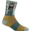 Darn Tough Critter Club Micro Crew Lightweight with Cushion Socks - Womens, Owl Green, Medium, 5001-C-7072-04
