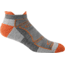 Darn Tough Run/Bike No-Show Light Cushion Sock - Men's-X-Large-Orange/Gray
