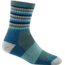 Darn Tough Stripes Micro Crew Cushion Sock - Womens, Aqua Stripe, Small, 1904-AQUA-STRIPE-S-DARN