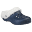 Womens FleeceDawg Clogs, Navy with White, 5-6