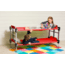 Disc-O-Bed Kid-O-Bunk Sleeping Cots w/ 2 Side Organizers, Red, 30405BO